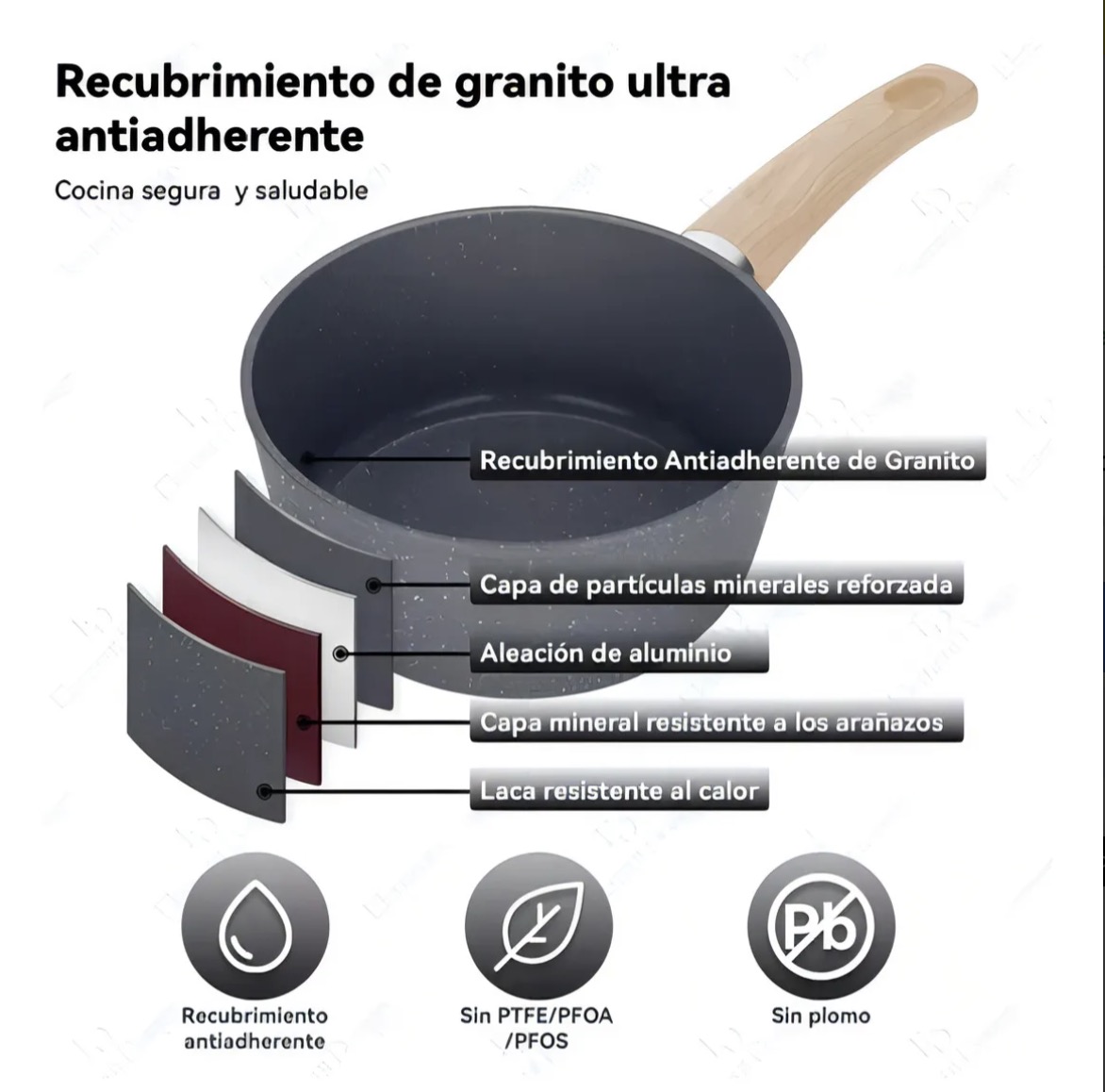 BATERIA DE COCINA 10 PIEZAS ANTIADHERENTE ALUMINIO - 3