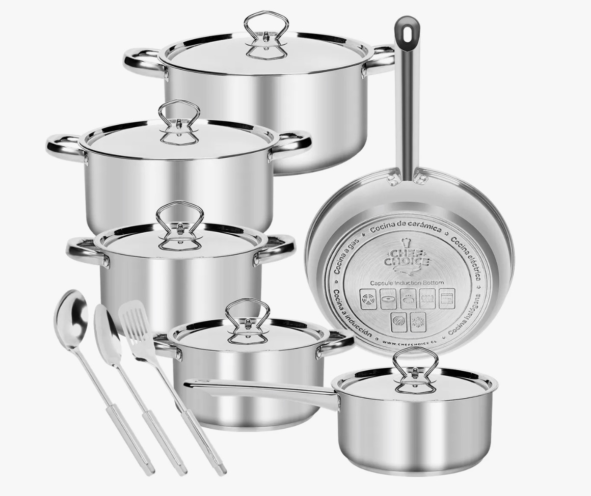 BATERIA COCINA CACEROLAS 15 PIEZAS - 1