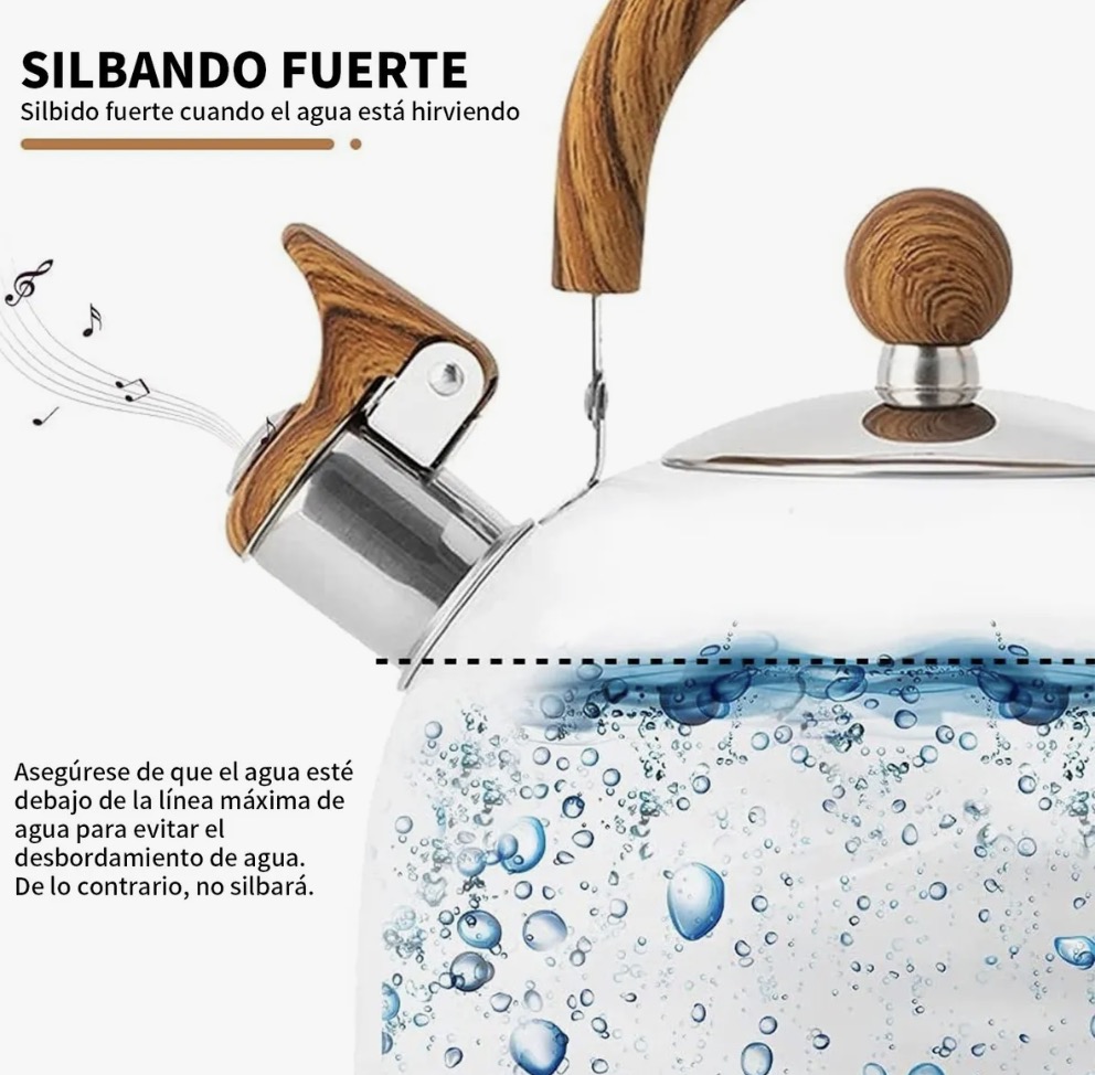 TETERA SILBANTE 2.5L ACERO INOXIDABLE - 2