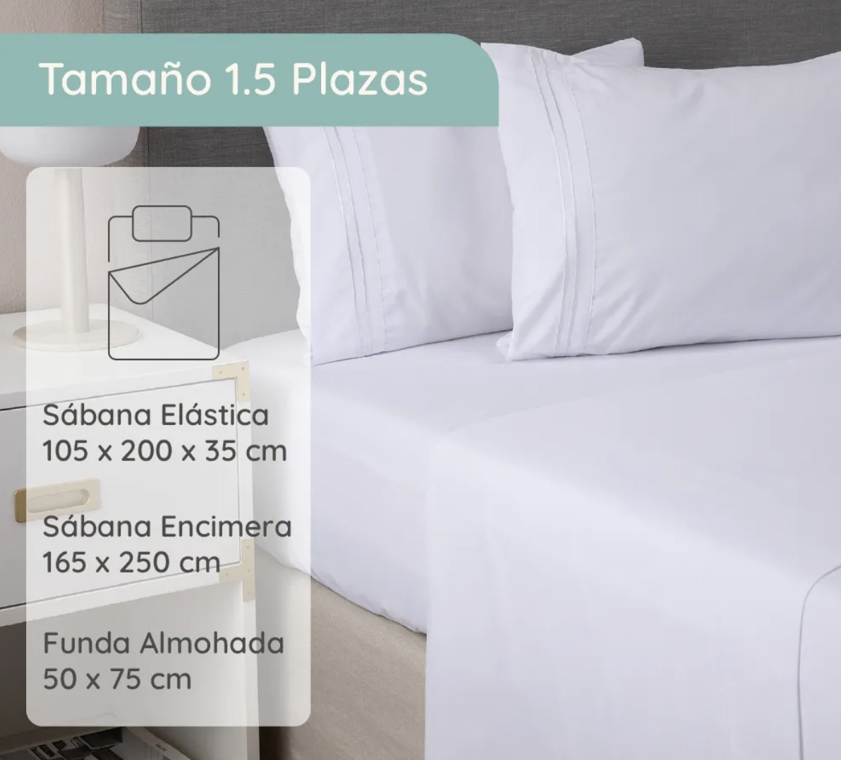 SABANA 1800 HOTEL ULTRA SUAVE + FUNDA BORDADA - 3