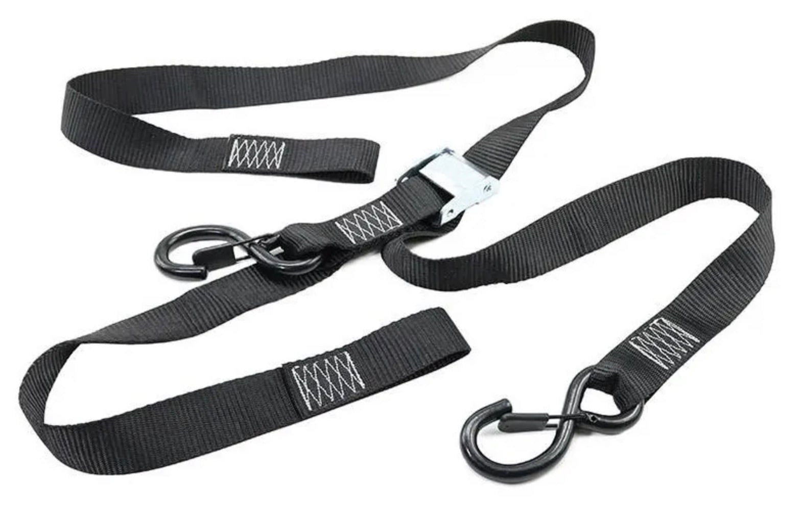 ESLINGA NEGRO CON TRIBILIN AMARRAS PARA MOTOS - 1