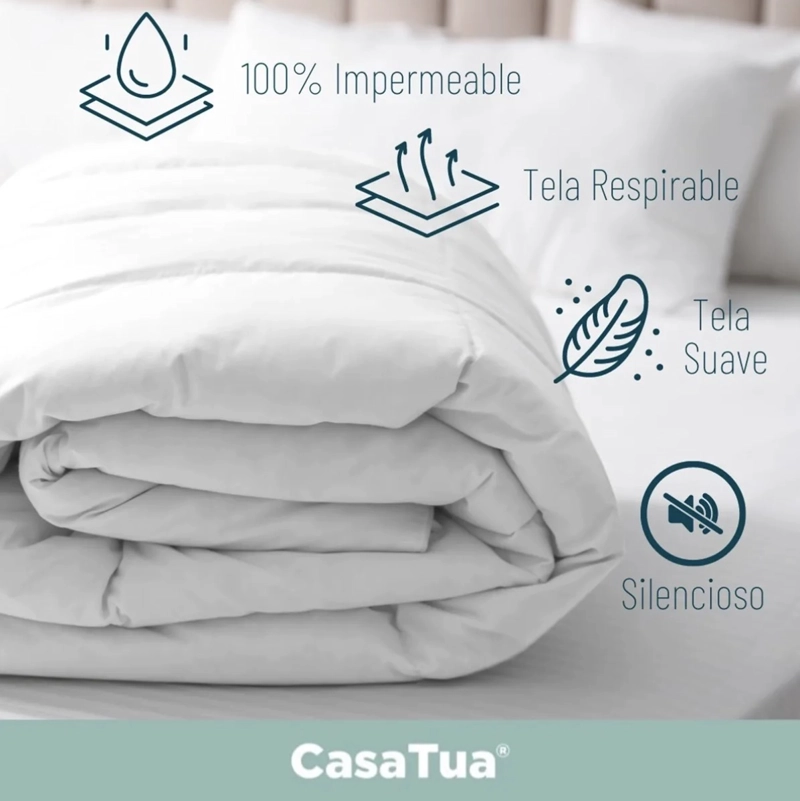 CUBRE COLCHON PROTECTOR IMPERMEABLE 1,5P - 2