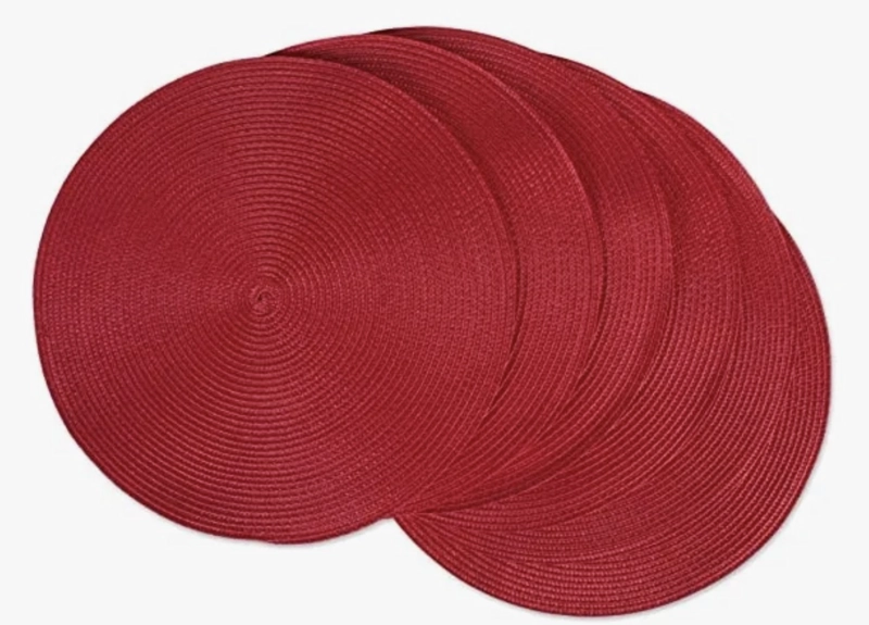 SET 6 INDIVIDUALES REDONDOS TRENZADOS 38 CM - 1