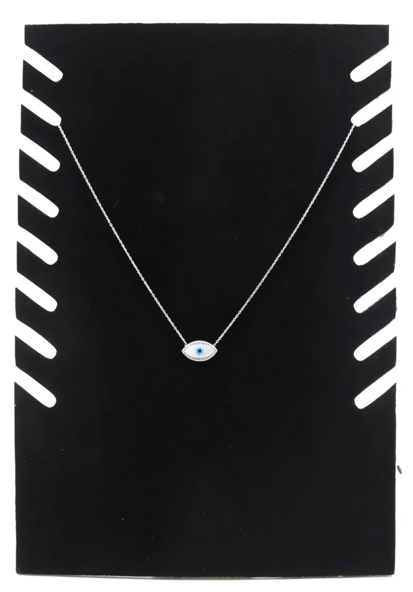 EXHIBIDOR MOSTRARIO 8 CADENAS COLLAR TERCIOPELO - 1