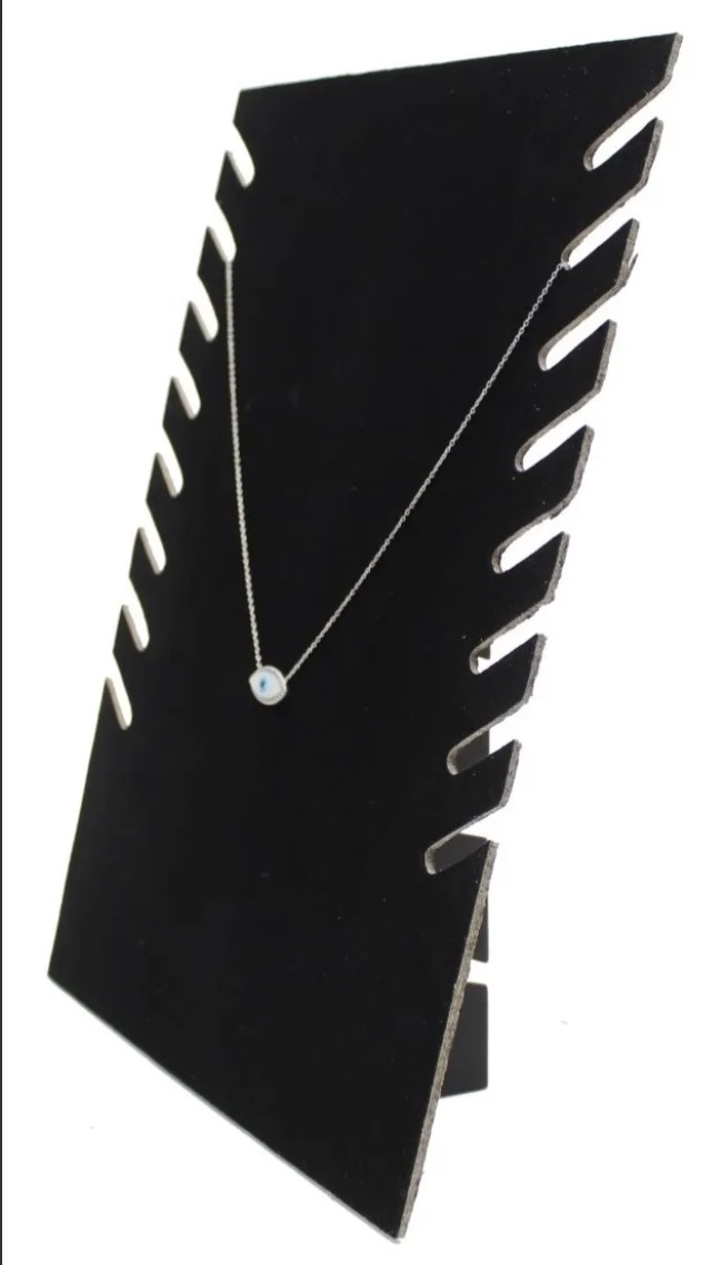 EXHIBIDOR MOSTRARIO 8 CADENAS COLLAR TERCIOPELO - 2