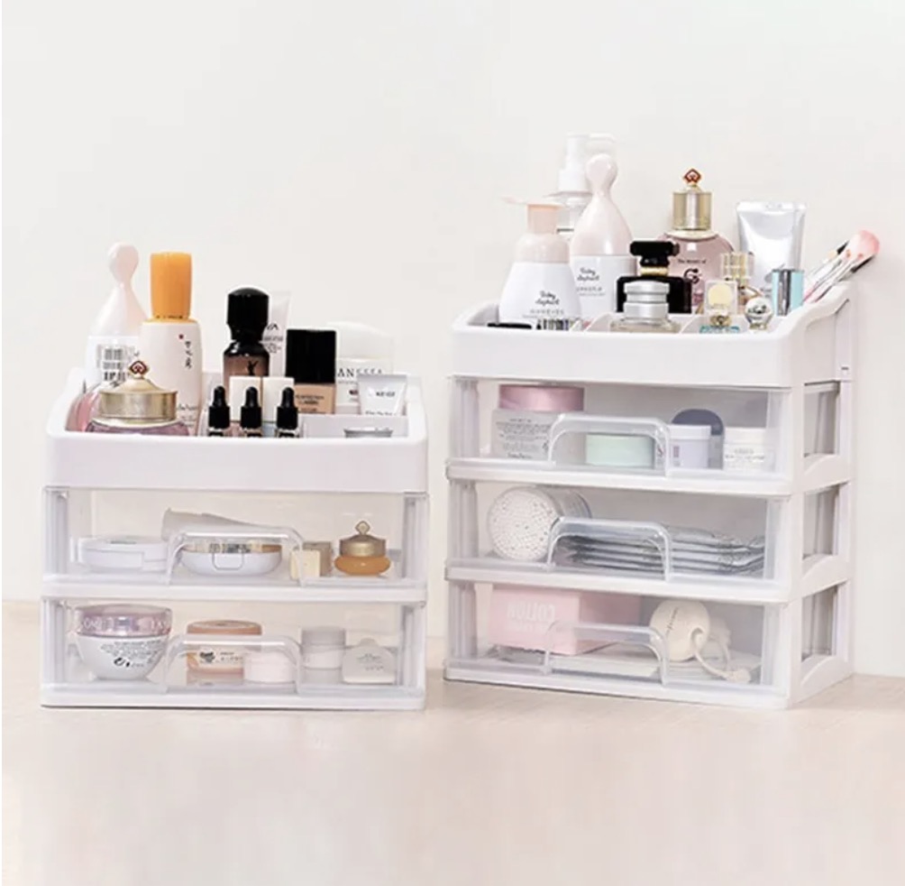 ORGANIZADOR DE COSMETICOS MAQUILLAJES 2 CAJONES - 2