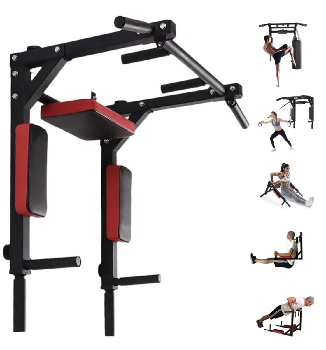 BARRA DOMINADAS EJERCICIOS MULTIFUNCIONAL PARED GYM 8 EN 1 - 2