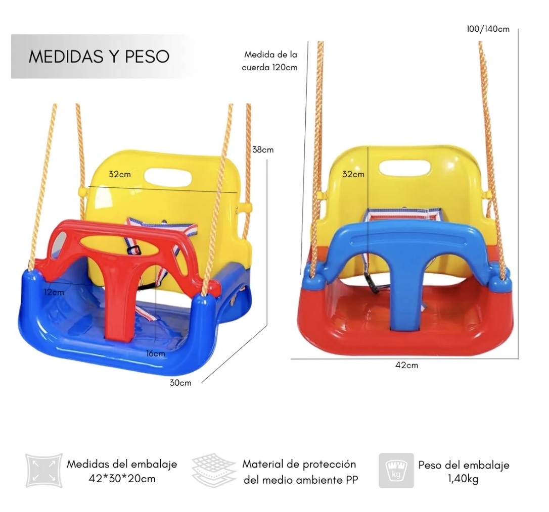 COLUMPIO SILLA 3 EN 1 AJUSTABLE PORTATIL NIÑOS - 2