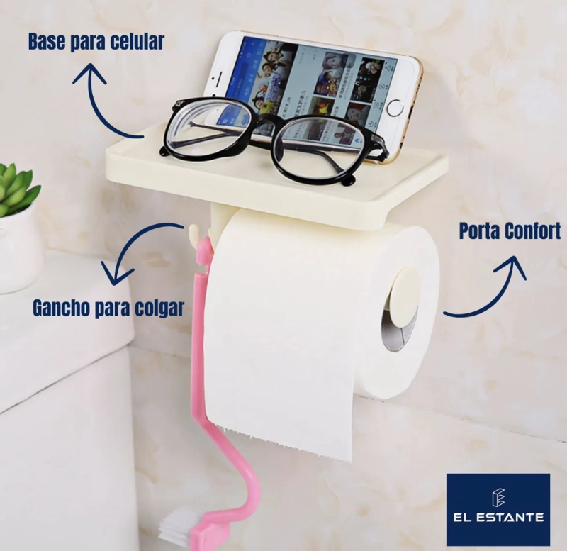 PORTA CONFORT PARA BAÑO CON REPISA - 3