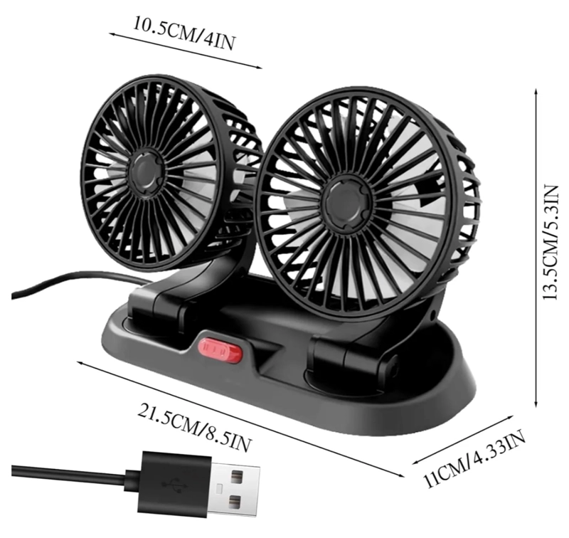VENTILADOR PERSONAL PORTATIL DOBLE - 3