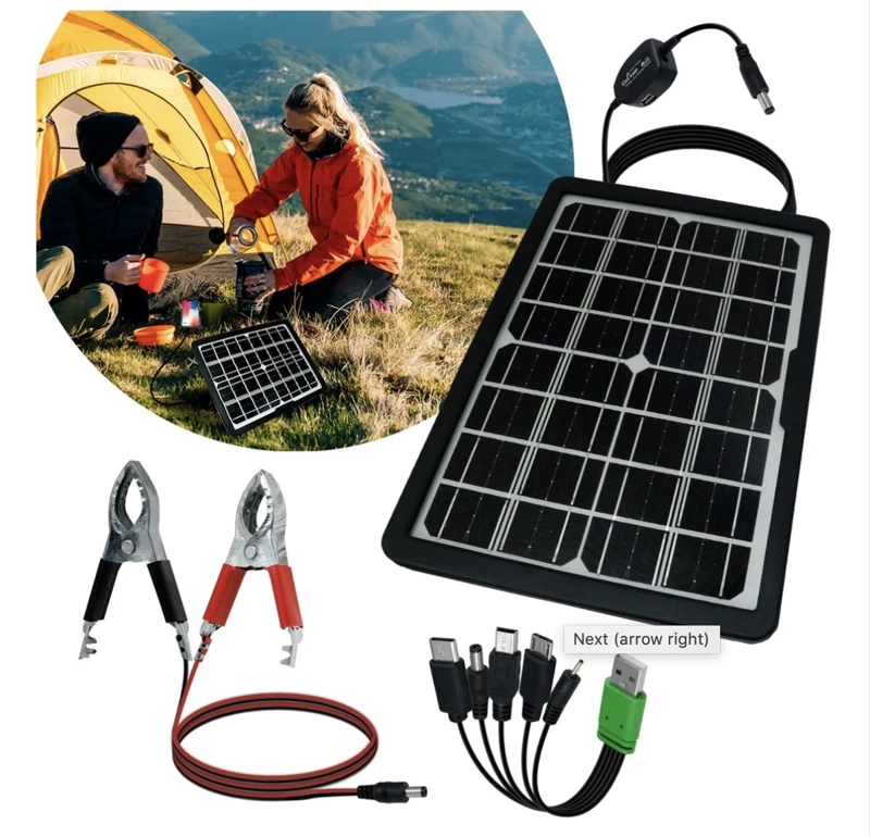 PANEL SOLAR 15W 12V PORTATIL PUERTO USB - 1