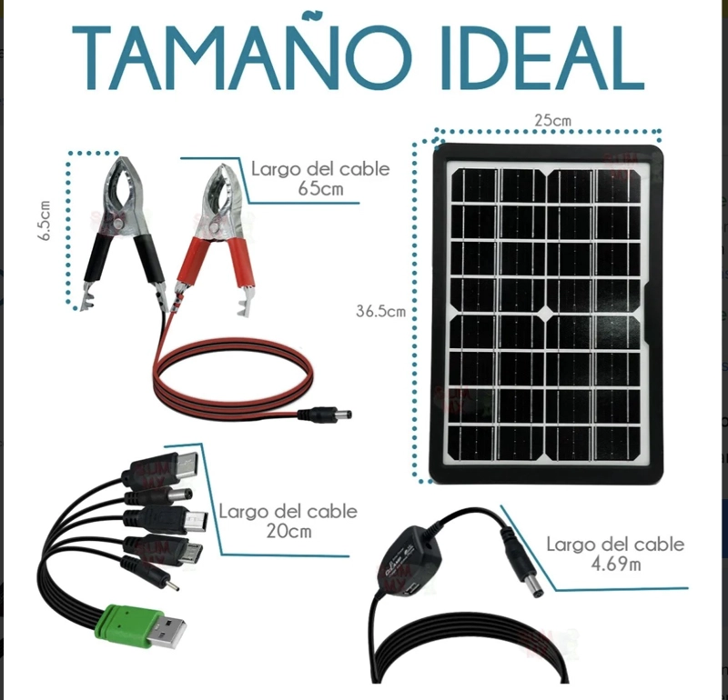 PANEL SOLAR 15W 12V PORTATIL PUERTO USB - 3
