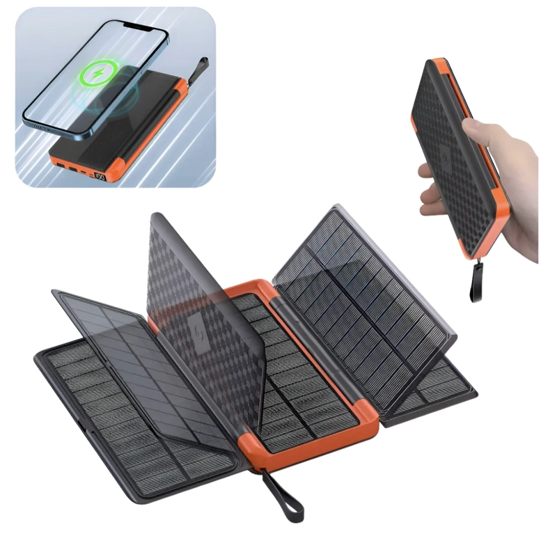 POWER BANK DE 10.000MAH CARGA MAGNE TICA Y PANEL SOLAR DE 15W - 1