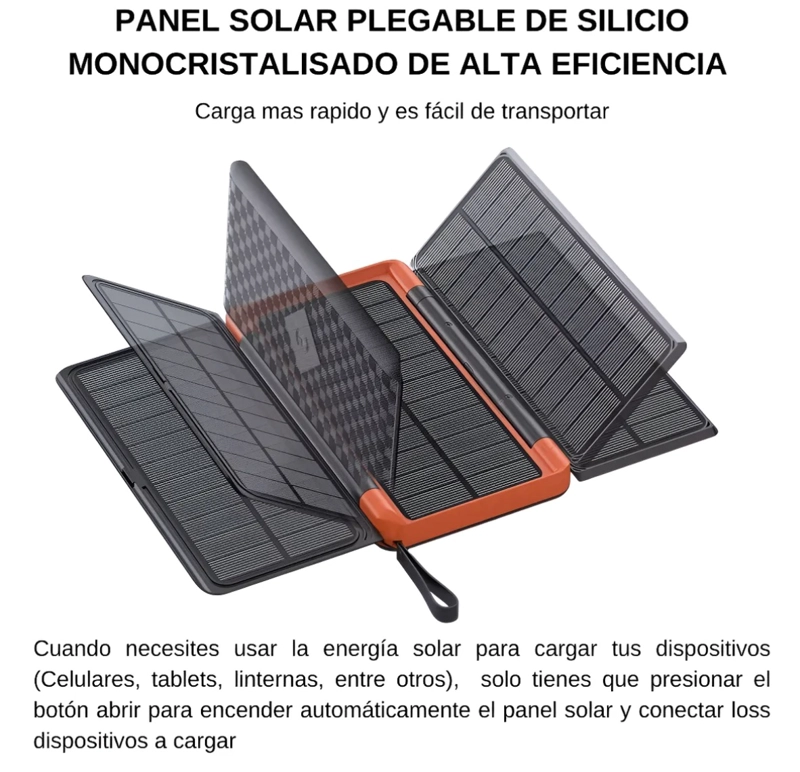POWER BANK DE 10.000MAH CARGA MAGNE TICA Y PANEL SOLAR DE 15W - 2