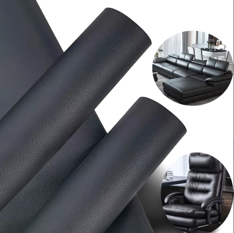 PARCHE REPARACION AUTOADHESIVO CUERO NEGRO 50X137CM - 1