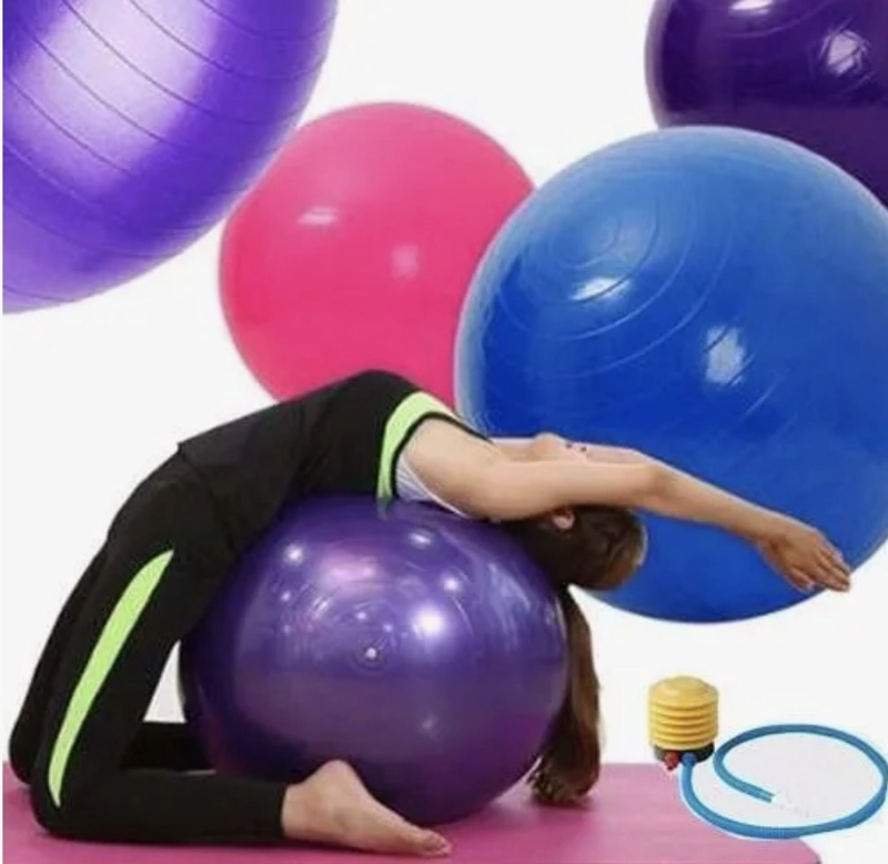 PELOTA BALON 75 CM + INFLADOR YOGA PILATES - 2
