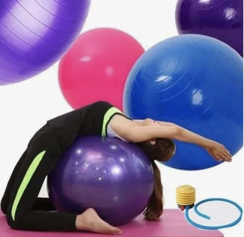 PELOTA BALON 75 CM + INFLADOR YOGA PILATES - 3