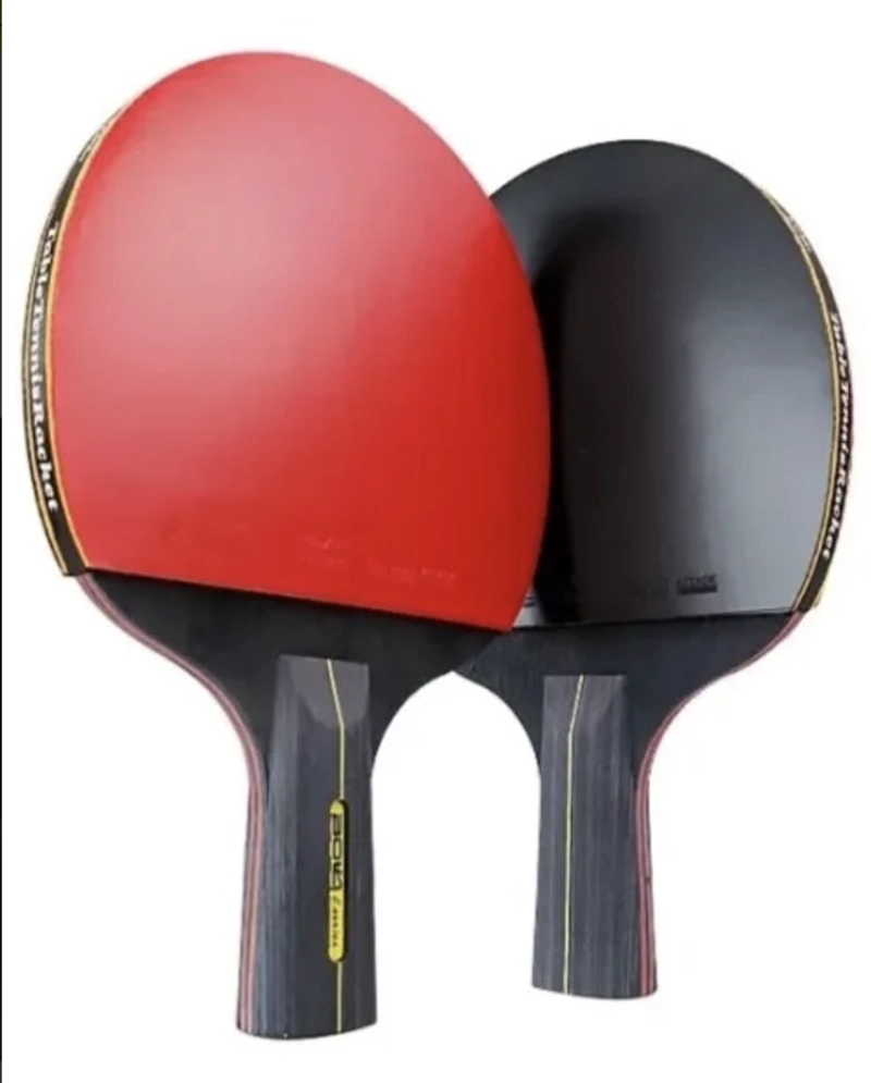 PACK DE 2 PALETAS DE PING PONG BOLI 6 STAR NEGRA Y ROJA - 2