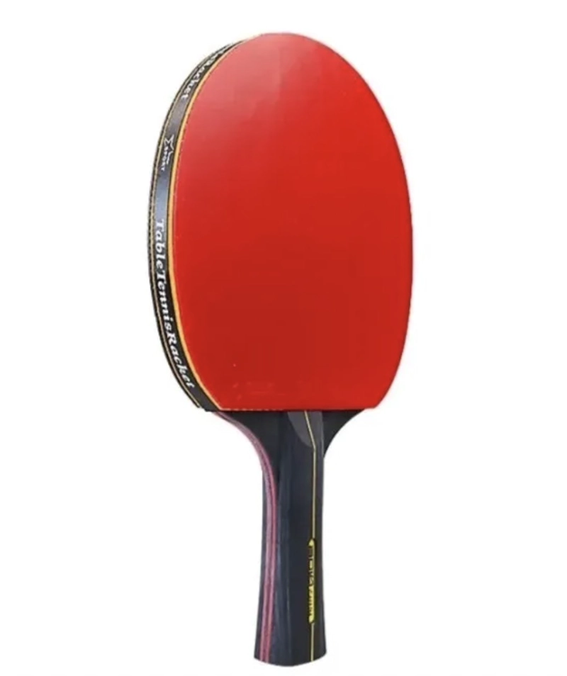 PACK DE 2 PALETAS DE PING PONG BOLI 6 STAR NEGRA Y ROJA - 3