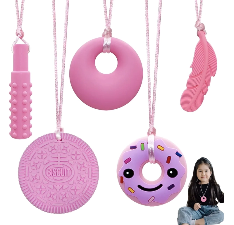 5 PCS COLLAR SENSORIAL MORDEDOR AUTISMO DEFICIT ATENCIONAL - 1
