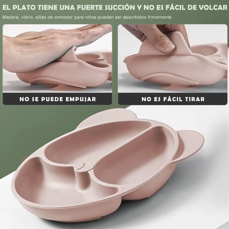 SET DE ALIMENTACION SILICONA DIVIDIDA CON VENTOSA BEBE S 10PZ - 2