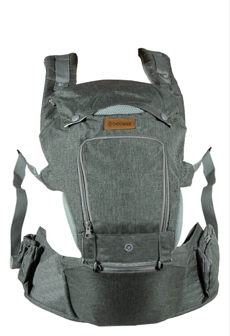 PORTA BEBE ARNE S CON ASIENTO CUIDADOS CADERA HIP SEAT GRIS - 2