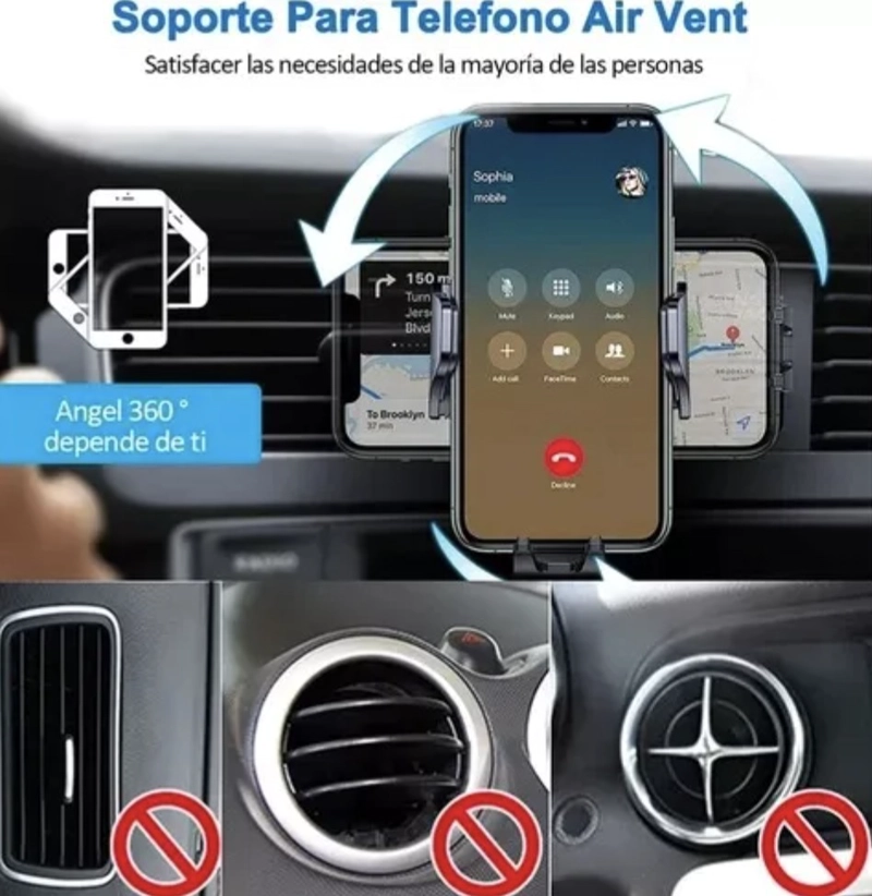 SOPORTE DE TELE FONO CELULAR PARA AUTO - 2