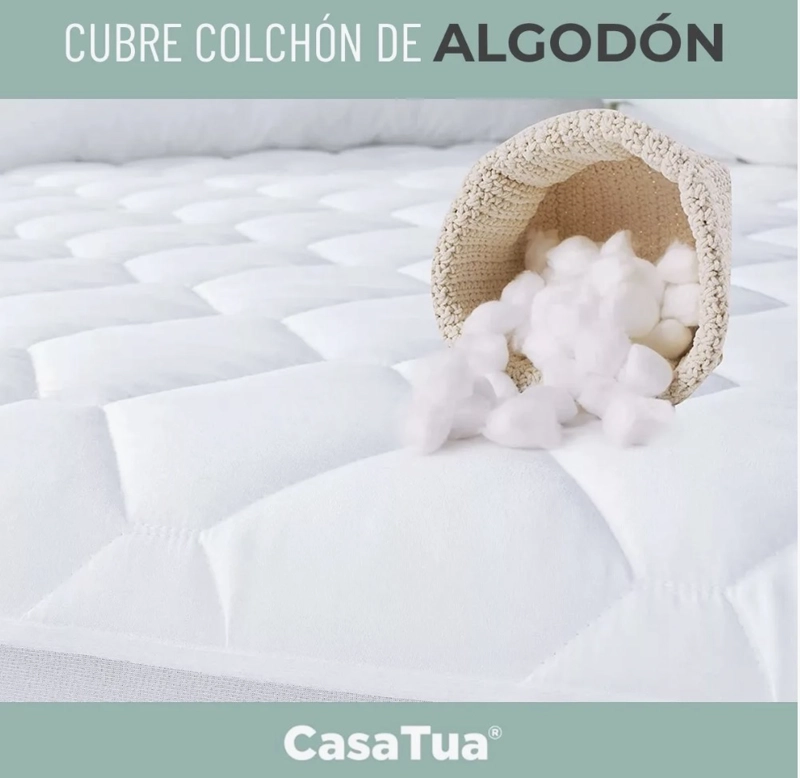 CUBRE COLCHON PROTECTOR IMPERMEABLE 2 PLAZAS - 4