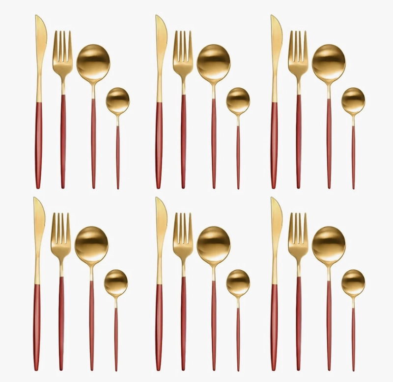 JUEGO DE CUBIERTOS DE ACERO INOXIDABLE, 24 PIEZAS - 1