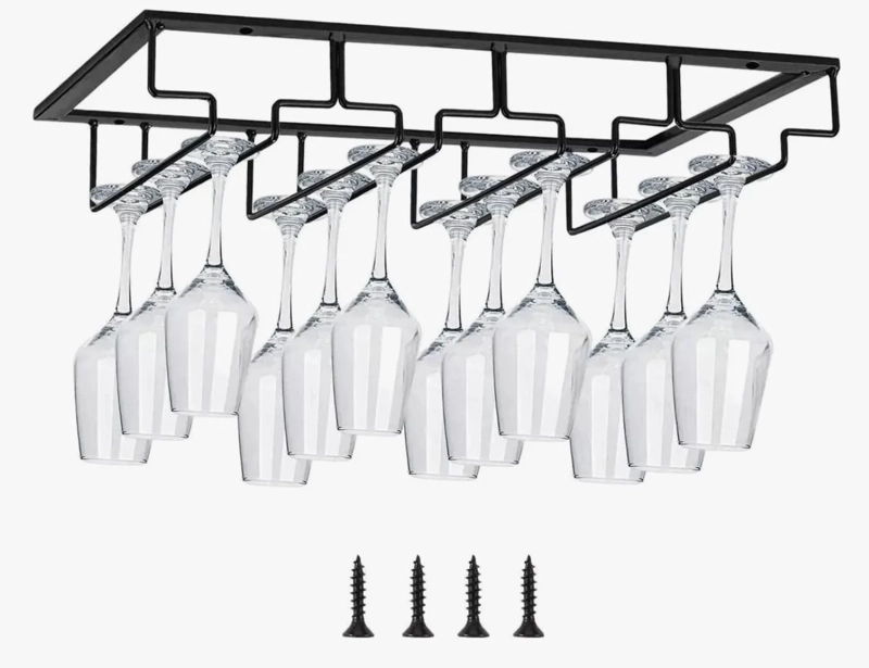 SOPORTE COLGADOR COPAS METAL CROMADO - 1
