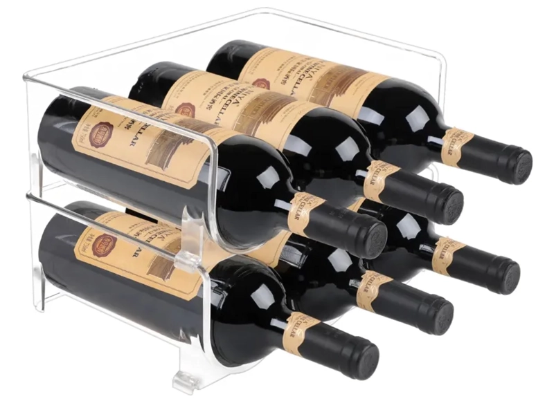 SOPORTE PARA TRES BOTELLAS DE VINO APILABLES - 1