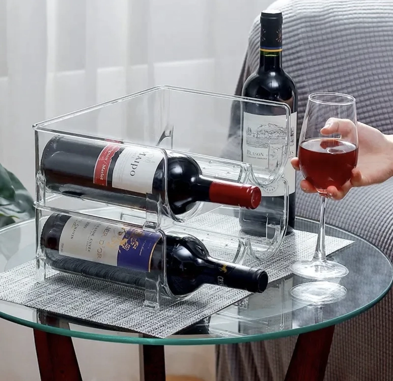 SOPORTE PARA TRES BOTELLAS DE VINO APILABLES - 3