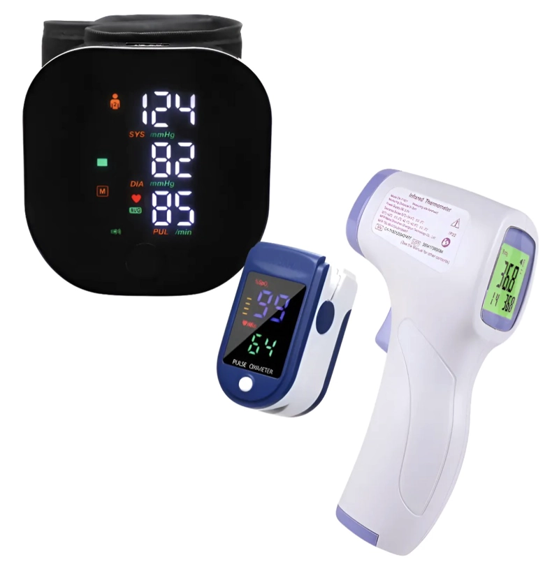 MONITOR DE PRESION ARTERIAL TERMOMETRO DIGITAL Y OXIMETRO - 1