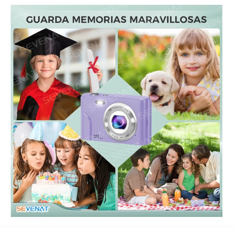 CAMARA DIGITAL 1080P FHD VIDEO AUDIO MORADA - 2