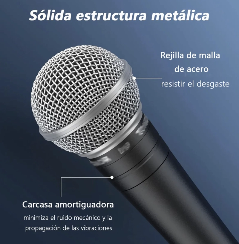 MICROFONO PROFESIONAL KARAOKE CON CABLE 3M-XLR - 3