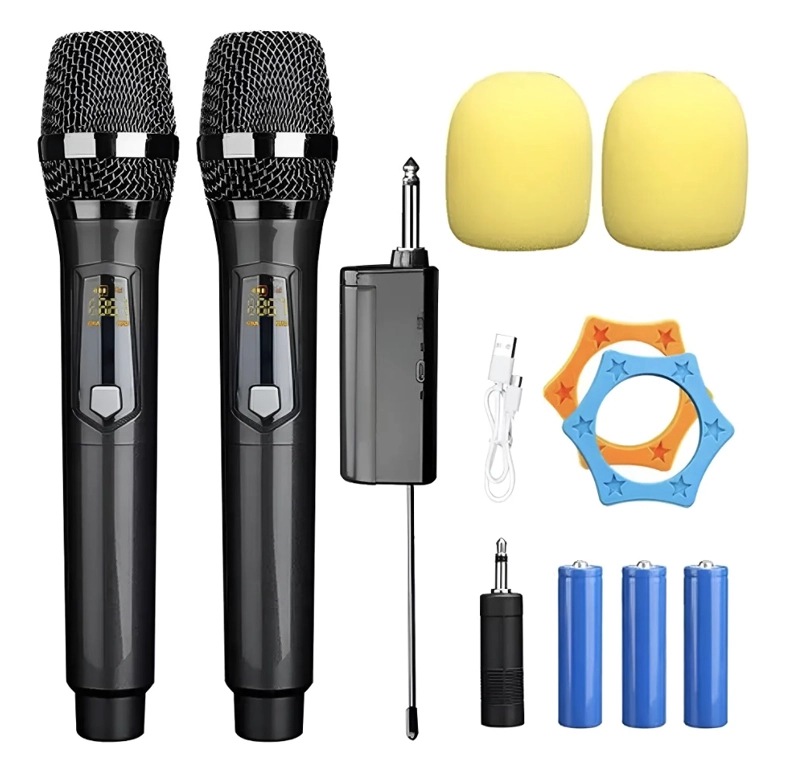 MICROFONO INALAMBRICO PROFESIONAL KARAOKE KIT 2PCS - 1