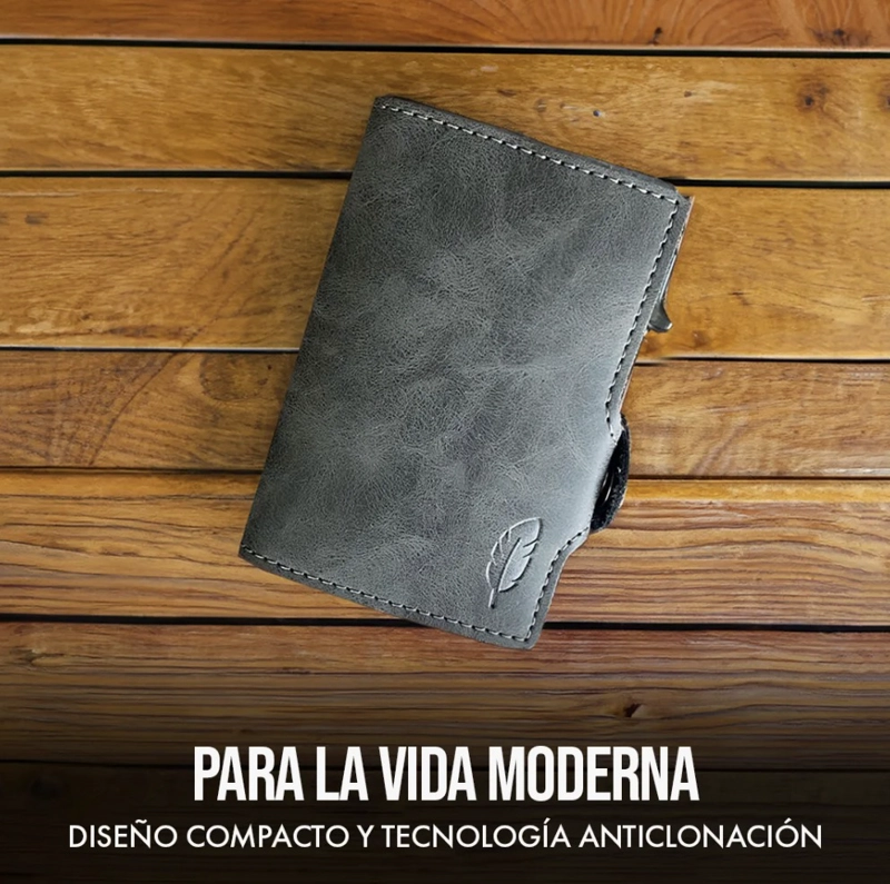 BILLETERA INTELIGENTE DE CUERO CON TARJETERO - 2