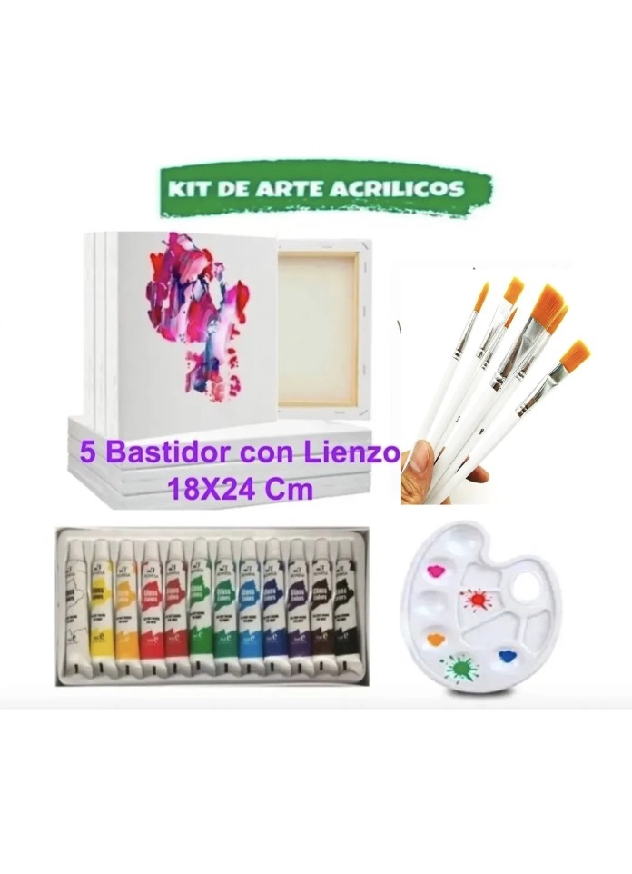 SET DE PINTURA ARTE KIT ACRILICOS - 2