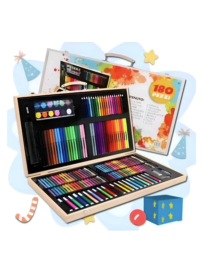 SET DE DIBUJO Y PINTURA , 180 PIEZAS - 1