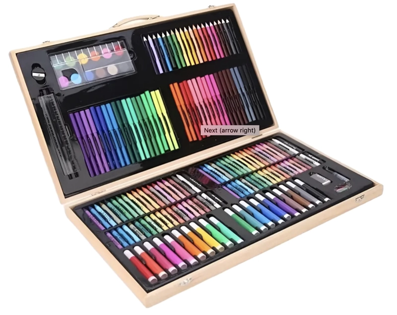 SET DE DIBUJO Y PINTURA LAPICES Y ACCESORIOS 180 PIEZAS - 1