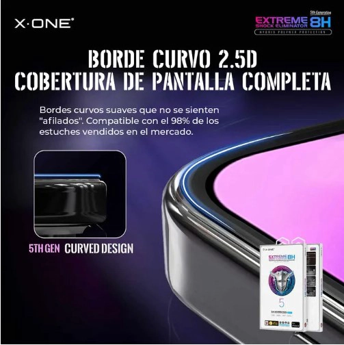 LAMINA MICA ANTIGOLPE COMPLETA X-ONE IPHONE - 5