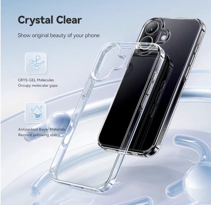 FUNDA / CARCASA REFORZADA DELGADA MARCA CELLBOX PARA IPHONE 16 - TRANSPARENTE - 2