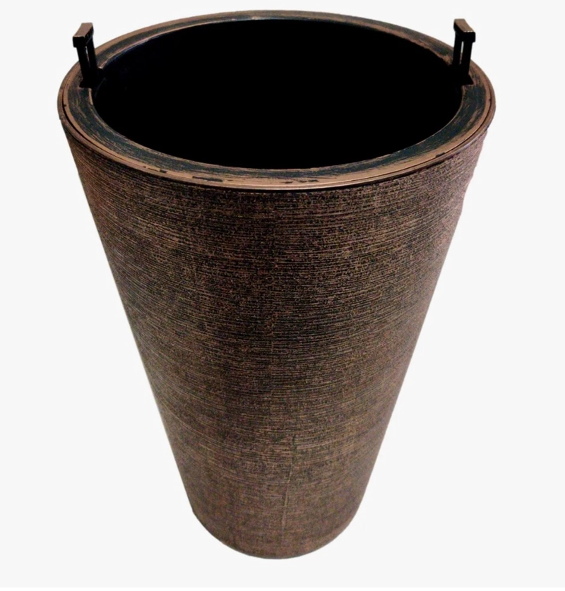 MACETERO 46CM GRAFIATO BRONCE - 1