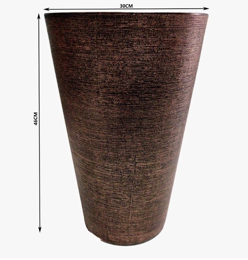 MACETERO 46CM GRAFIATO BRONCE - 2