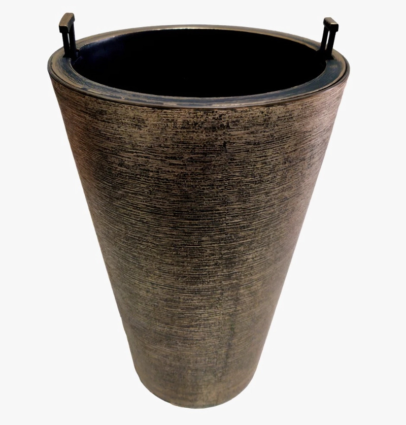 MACETERO 46CM GRAFIATO DORADO - 1