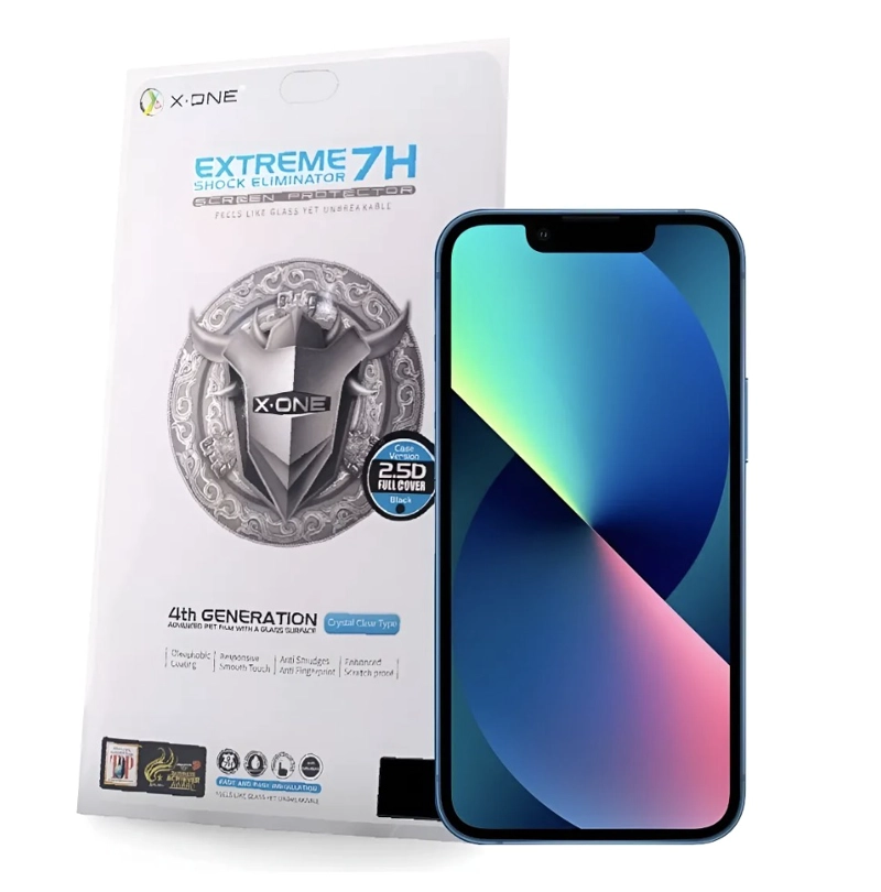 LAMINA MICA ANTIGOLPE COMPLETA X-ONE IPHONE 13 MINI - 1