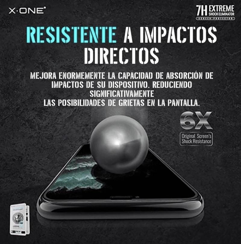 LAMINA MICA ANTIGOLPE COMPLETA X-ONE IPHONE X - 2
