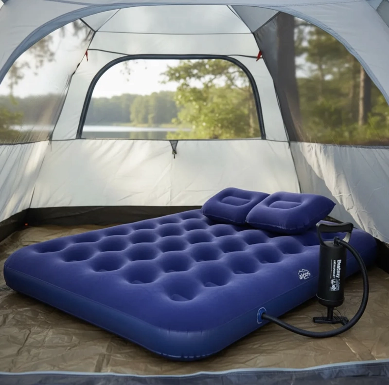 COLCHON CAMA INFLABLE 2 PLAZAS + 2 ALMOHADAS + INFLADOR BESTWAY - 1