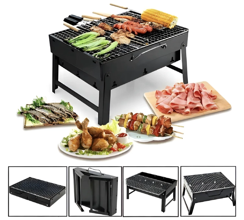 MINI PARRILLERA PLEGABLE DE CARBON - 1