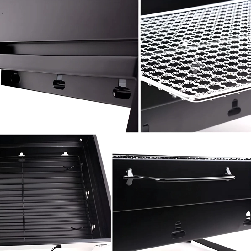 MINI PARRILLERA PLEGABLE DE CARBON - 3